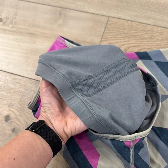 Nike Dri-Fit Women's Geometric Tank Top - Pink and Gray and Taupe - Picture 7 of 11